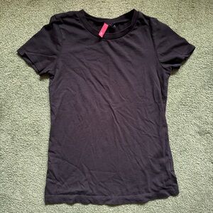 H&M Divided Black Cotton Crew Neck Short Sleeve T-Shirt Size 6 Fits XS Small